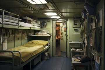 Navy ship cabin