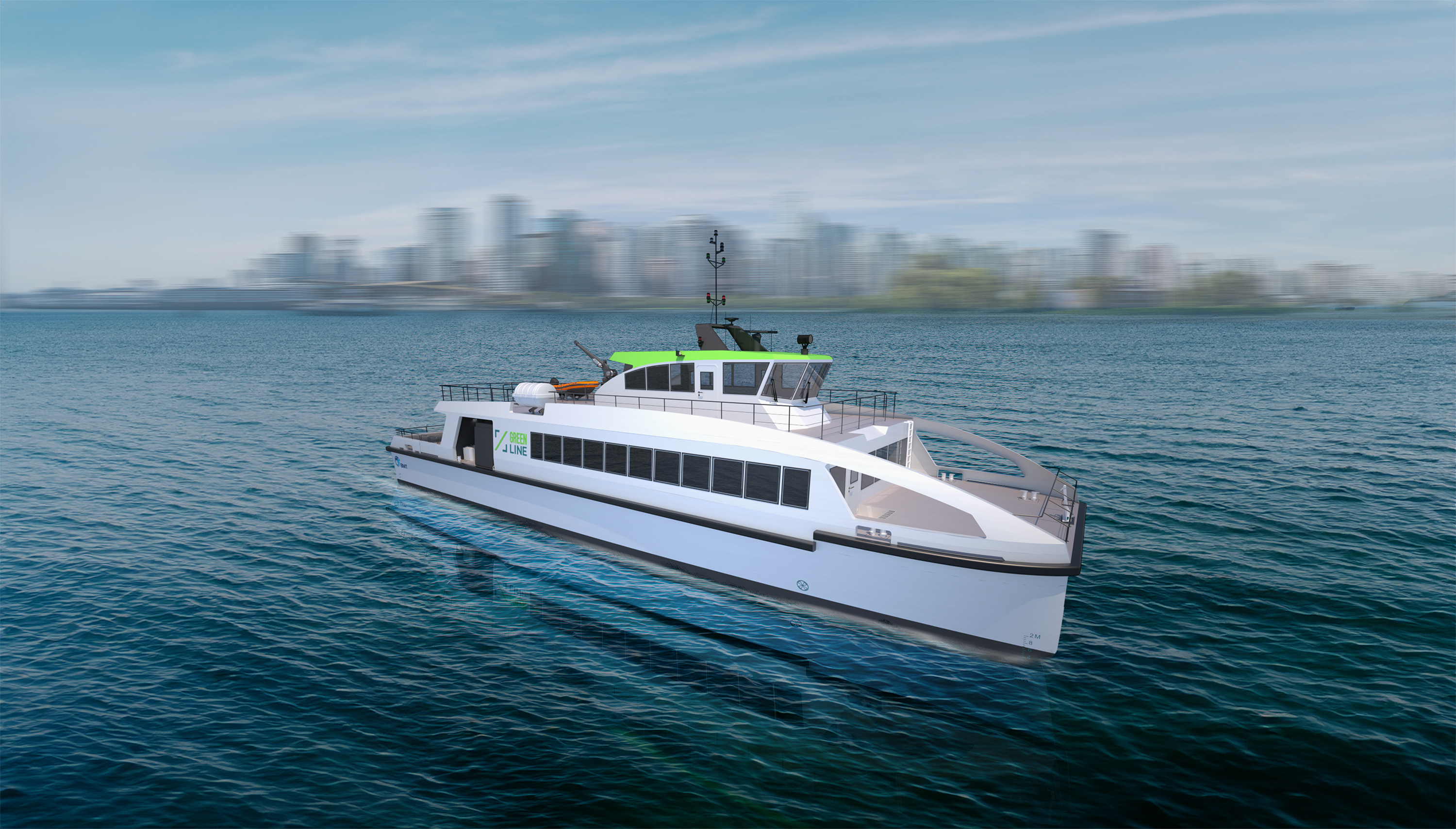 BMT electric ferry design for Greenline Marine